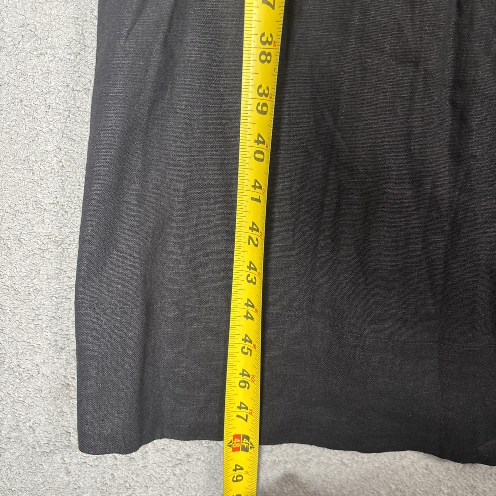 House of Harlow 1960 Black Linen Blend Midi Dress Smocked Back Small NWT - Picture 16 of 16
